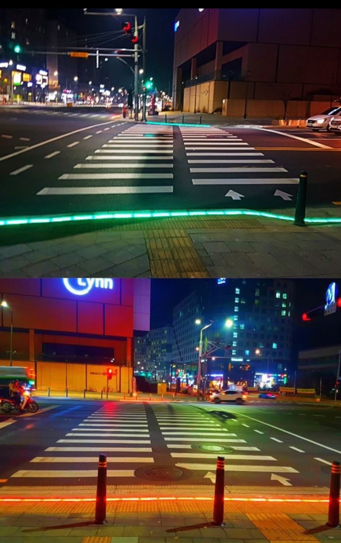 눈 오는 날에도 선명한 성풍솔레드 바닥 신호등 고령층 스몸비 안전 지키는 비결